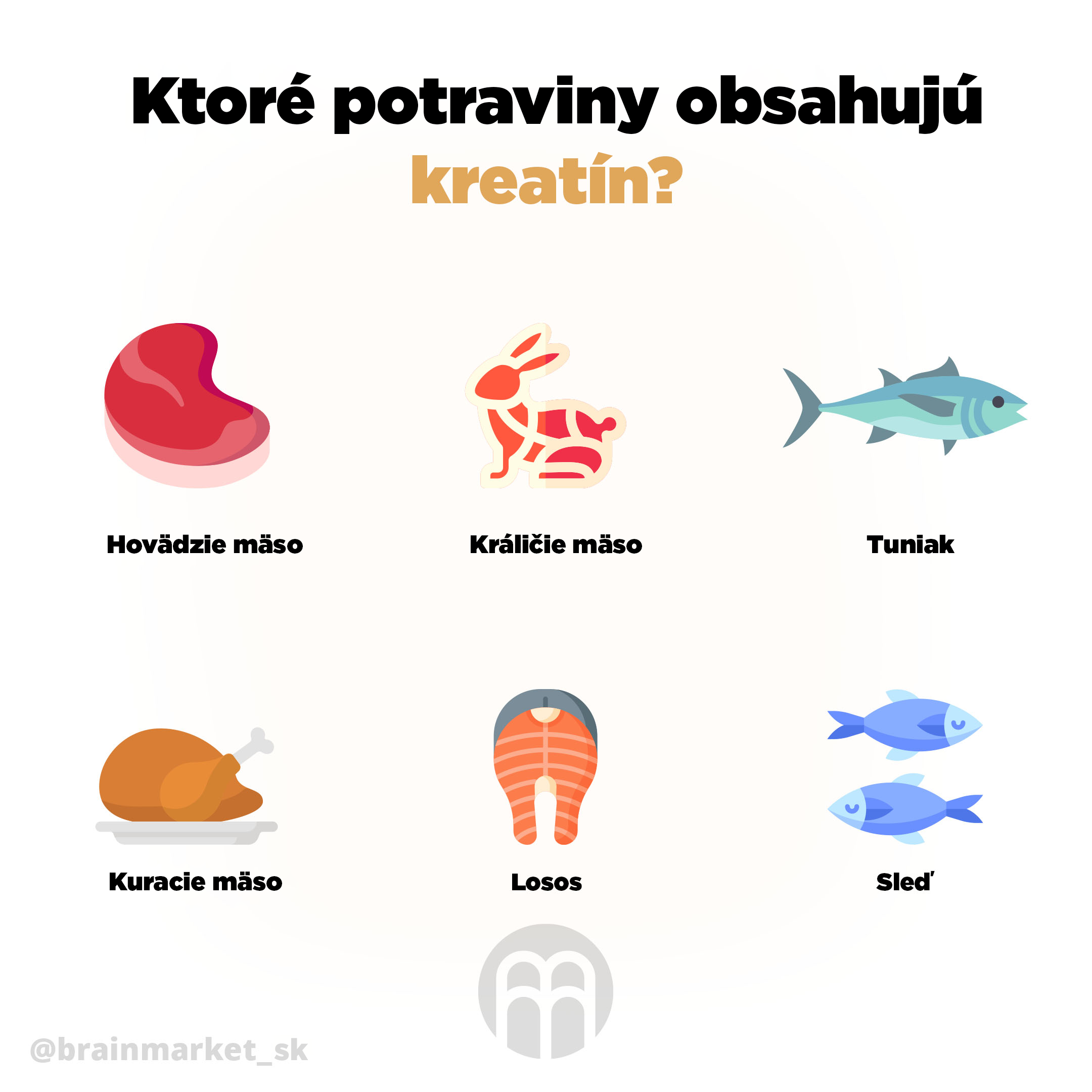 ktere potraviny obsahuji kreatin infografika brainmarket cz